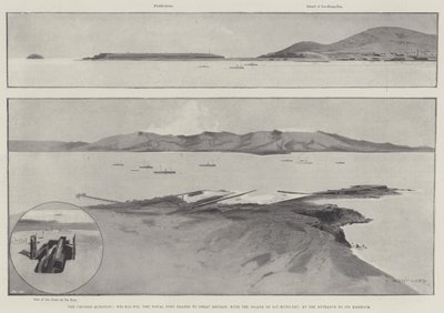 De Chinese kwestie, Wei-Hai-Wei, de marinehaven verhuurd aan Groot-Brittannië met het eiland Liu-Kung-Tau, bij de ingang van de haven door Charles Auguste Loye