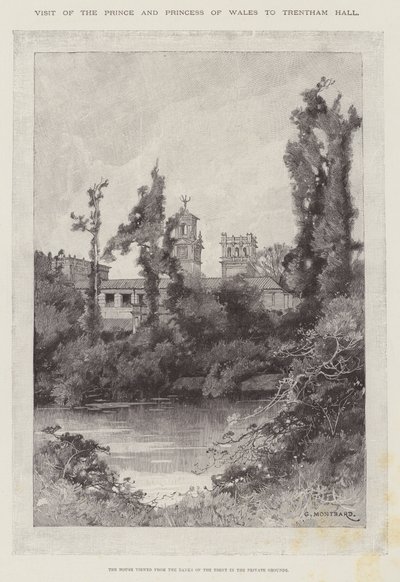 Bezoek van de prins en prinses van Wales aan Trentham Hall door Charles Auguste Loye