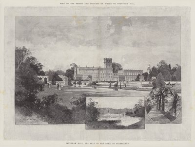 Bezoek van de Prins en Prinses van Wales aan Trentham Hall door Charles Auguste Loye