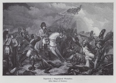 Napoleon bij de Slag van Waterloo door Charles Auguste Steuben