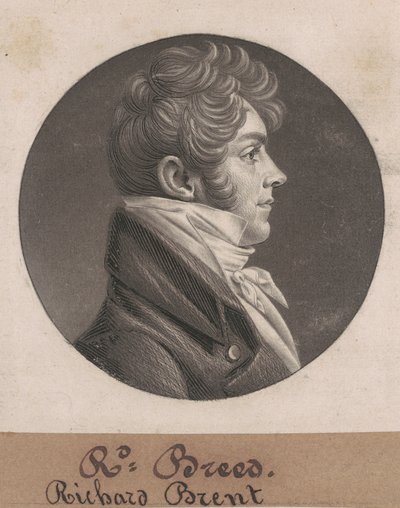 Richard Brent door Charles B.J. Févret de Saint Mémin