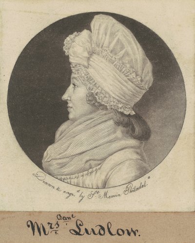 Arabella Duncan Ludlow door Charles B. J. Févret de Saint Mémin