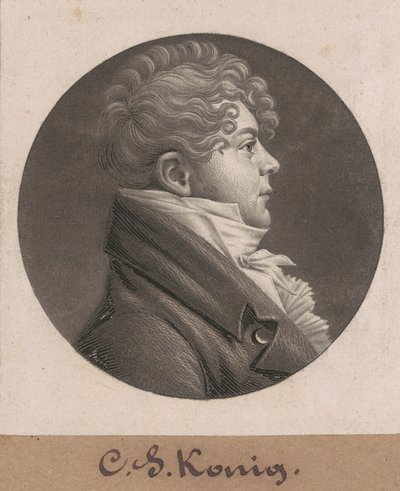 Christian Simon Konig door Charles B. J. Févret de Saint Mémin
