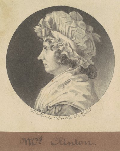 Cornelia Tappen Clinton door Charles B. J. Févret de Saint Mémin