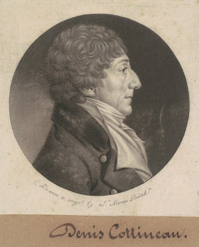 Dennis Nicholas Cottineau door Charles B. J. Févret de Saint Mémin