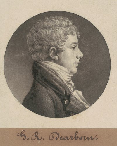 George Raleigh Dearborn door Charles B. J. Févret de Saint Mémin