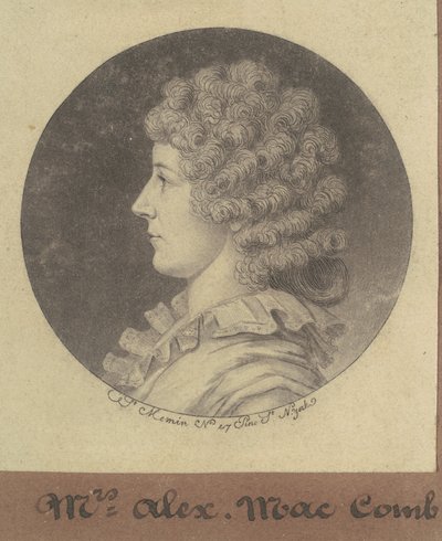 Janette Marshall Macomb door Charles B. J. Févret de Saint Mémin