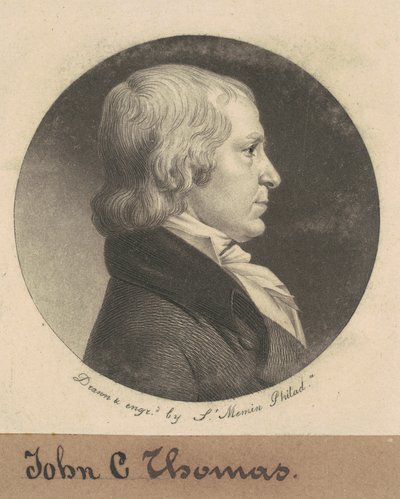 John Chew Thomas door Charles B. J. Févret de Saint Mémin