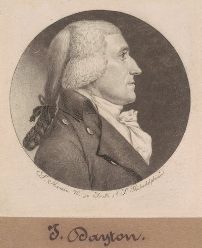 Jonathan Dayton door Charles B. J. Févret de Saint Mémin
