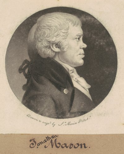 Jonathan Mason door Charles B. J. Févret de Saint Mémin