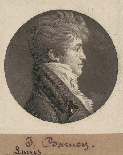 Louis Barney door Charles B. J. Févret de Saint Mémin