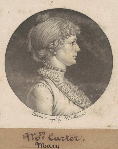 Mary Nelson Carter door Charles B. J. Févret de Saint Mémin