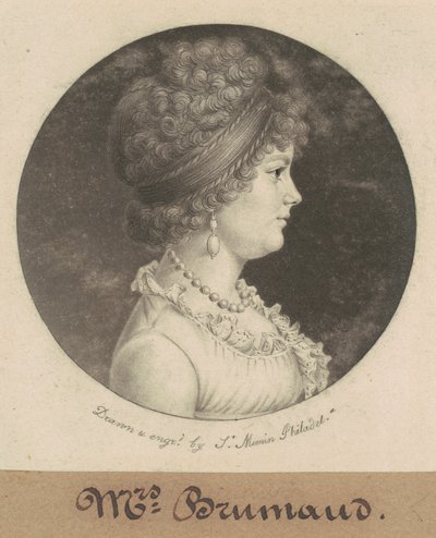 Mevrouw Brumaud door Charles B. J. Févret de Saint Mémin