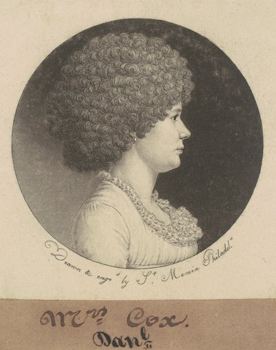 Mevrouw Cox door Charles B. J. Févret de Saint Mémin