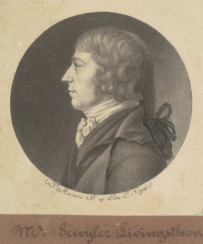 Peter Schuyler Livingston door Charles B. J. Févret de Saint Mémin