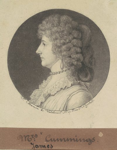 Phoebe Harisson Cuming door Charles B. J. Févret de Saint Mémin