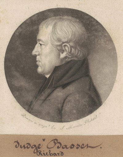 Richard Bassett door Charles B. J. Févret de Saint Mémin