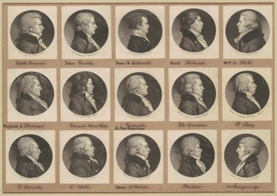 Saint-Mémin Collectie van Portretten, Groep 13 door Charles B. J. Févret de Saint Mémin