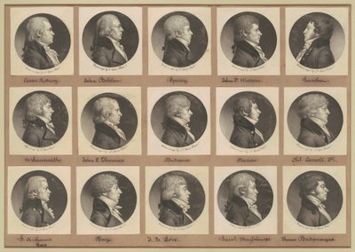 Saint-Mémin Collectie van Portretten, Groep 14 door Charles B. J. Févret de Saint Mémin