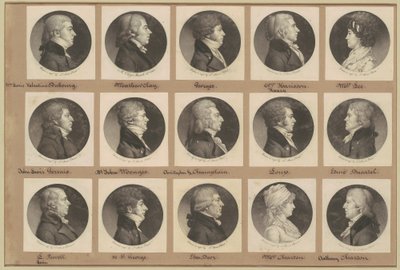 Saint-Mémin collectie van portretten, groep 15 door Charles B. J. Févret de Saint Mémin