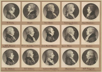 Saint-Mémin Collectie van Portretten, Groep 18 door Charles B. J. Févret de Saint Mémin