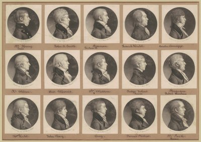 Saint-Mémin collectie van portretten, groep 22 door Charles B. J. Févret de Saint Mémin