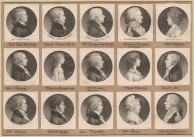 Saint-Mémin collectie van portretten, Groep 24 door Charles B. J. Févret de Saint Mémin