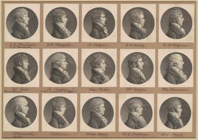 Saint-Mémin Collectie van Portretten, Groep 29 door Charles B. J. Févret de Saint Mémin