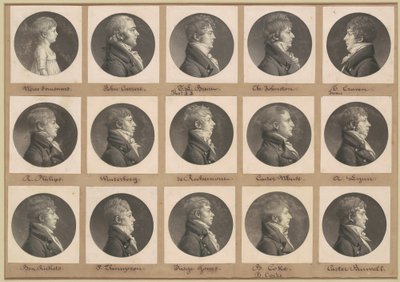 Saint-Mémin collectie van portretten, groep 30 door Charles B. J. Févret de Saint Mémin