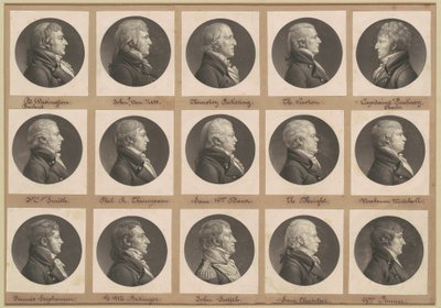 Saint-Mémin Collectie van Portretten, Groep 33 door Charles B. J. Févret de Saint Mémin