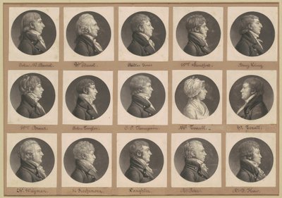 Saint-Mémin collectie van portretten, groep 35 door Charles B. J. Févret de Saint Mémin