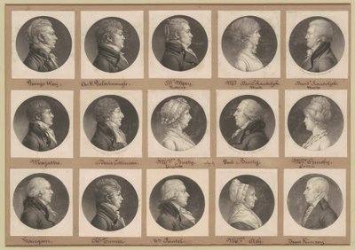 Saint-Mémin Collectie van Portretten, Groep 36 door Charles B. J. Févret de Saint Mémin