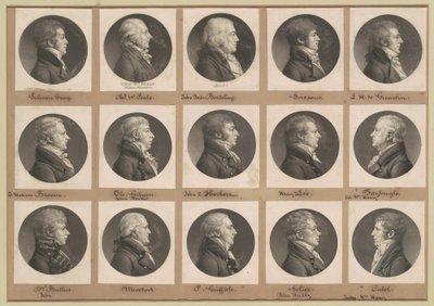 Saint-Mémin Collectie van Portretten, Groep 37 door Charles B. J. Févret de Saint Mémin