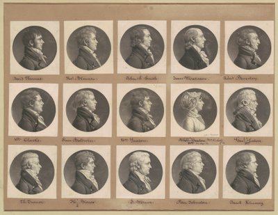 Saint-Mémin Collectie van Portretten, Groep 38 door Charles B. J. Févret de Saint Mémin