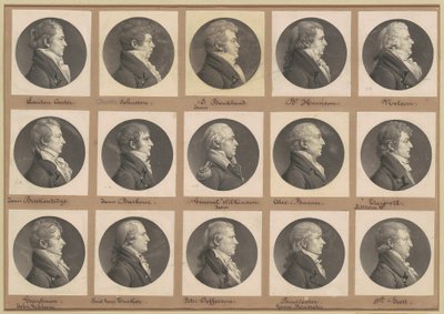 Saint-Mémin Collectie van Portretten, Groep 39 door Charles B. J. Févret de Saint Mémin