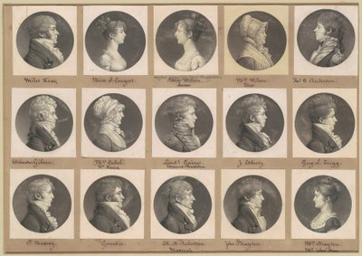 Saint-Mémin Collectie van Portretten, Groep 44 door Charles B. J. Févret de Saint Mémin