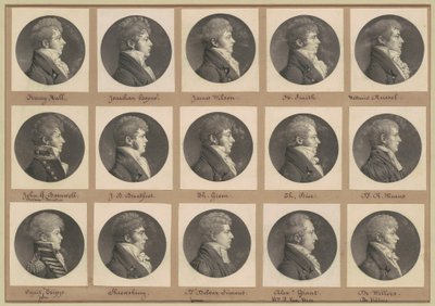 Saint-Mémin Collectie van Portretten, Groep 46 door Charles B. J. Févret de Saint Mémin