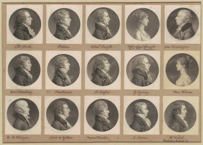 Saint-Mémin Collectie van Portretten, Groep 49 door Charles B. J. Févret de Saint Mémin