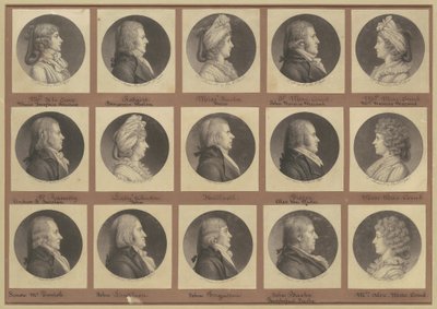 Saint-Mémin Collectie van Portretten, Groep 4 door Charles B. J. Févret de Saint Mémin