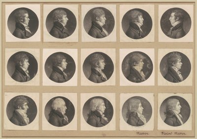 Saint-Mémin Collectie van Portretten, Groep 55 door Charles B. J. Févret de Saint Mémin
