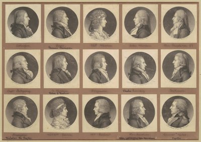 Saint-Mémin Collectie van Portretten, Groep 6 door Charles B. J. Févret de Saint Mémin