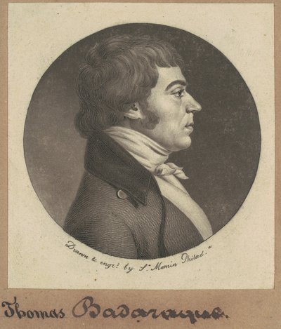 Thomas Badaraque door Charles B. J. Févret de Saint Mémin