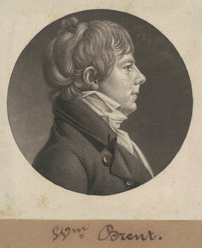 William Brent door Charles B. J. Févret de Saint Mémin