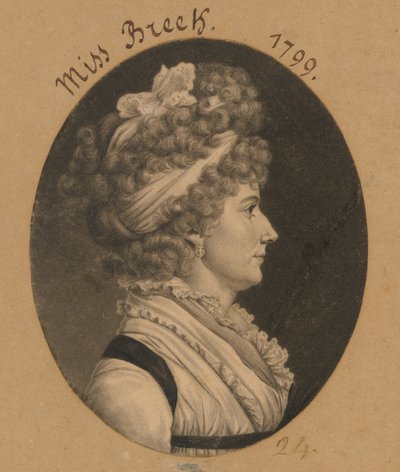 Hannah Breck door Charles Balthazar Julien Févret de Saint-Mémin
