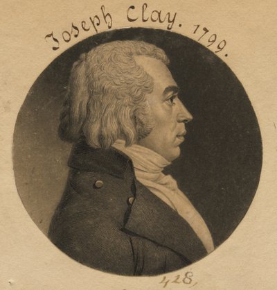 Joseph Clay door Charles Balthazar Julien Févret de Saint-Mémin