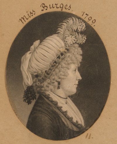 Miss Burges door Charles Balthazar Julien Févret de Saint-Mémin