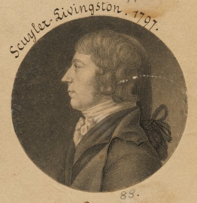 Peter Schuyler Livingston door Charles Balthazar Julien Févret de Saint-Mémin