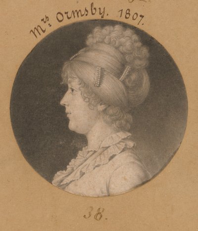 Sarah Mahon Ormsby door Charles Balthazar Julien Févret de Saint-Mémin