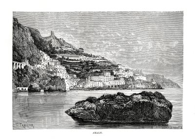 Amalfi, Italië, 1879 door Charles Barbant