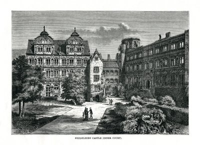 Kasteel Heidelberg, Duitsland, 1879 door Charles Barbant